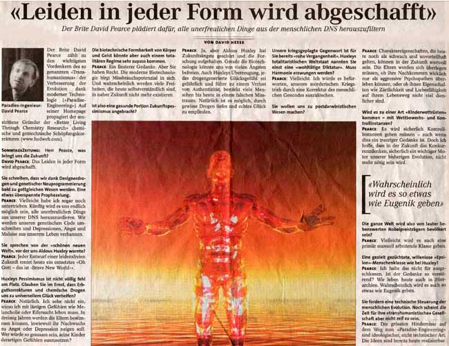 DP interview in Sonntag Zeitung